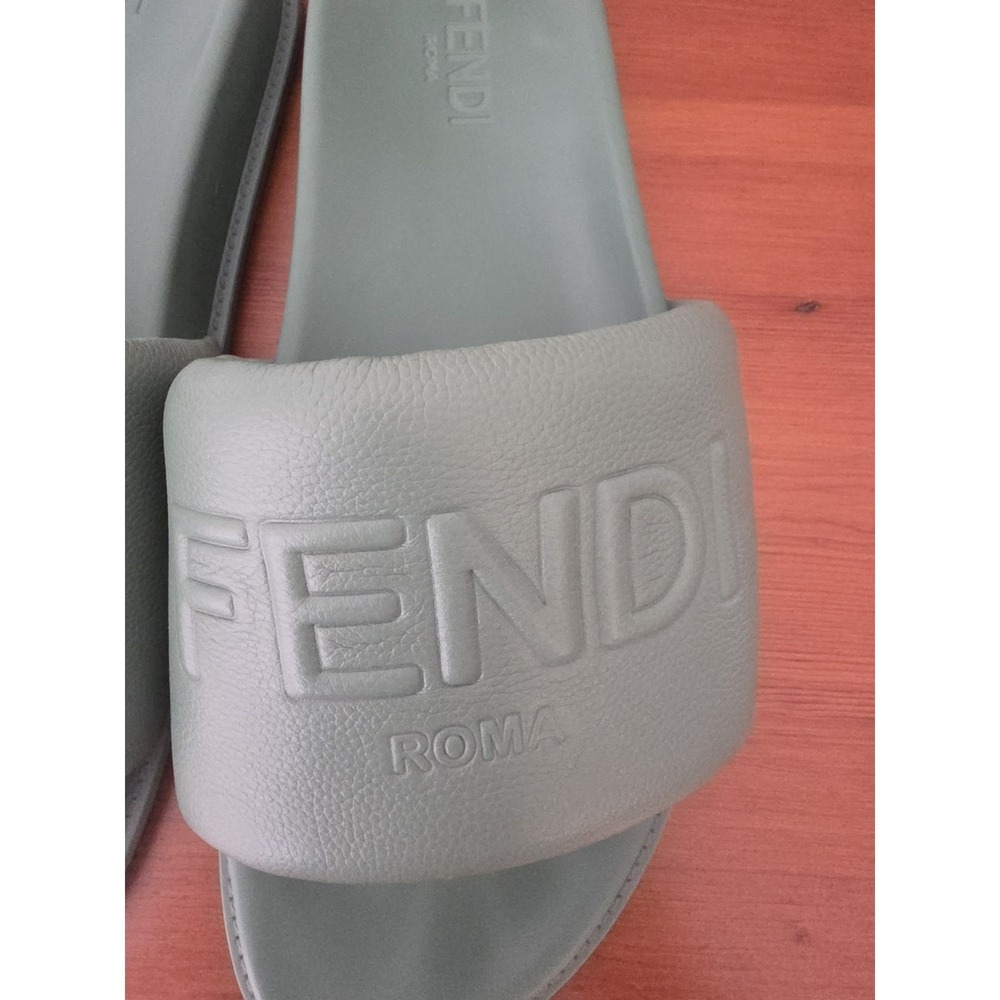 Authentic Fendi Roma Calf Leather Slides, Men's Sz 12 - Picture 3 of 8